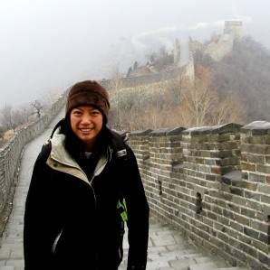 Shan Wu visiting China's Great Wall.